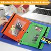 Pencil Pouch for 3 Ring Binder, Bulk 6 Pack 3 Hole Zipper Pencil Pouches with Clear Window, Pencils Bags In Assorted Colors, Sturdy and Durable Cloth