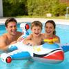 Inflatable Airplane Shaped Water Float Seat for Children Thickened Outdoor Pool Swim Ring with Steering Wheel Design for Interactive Water Activities