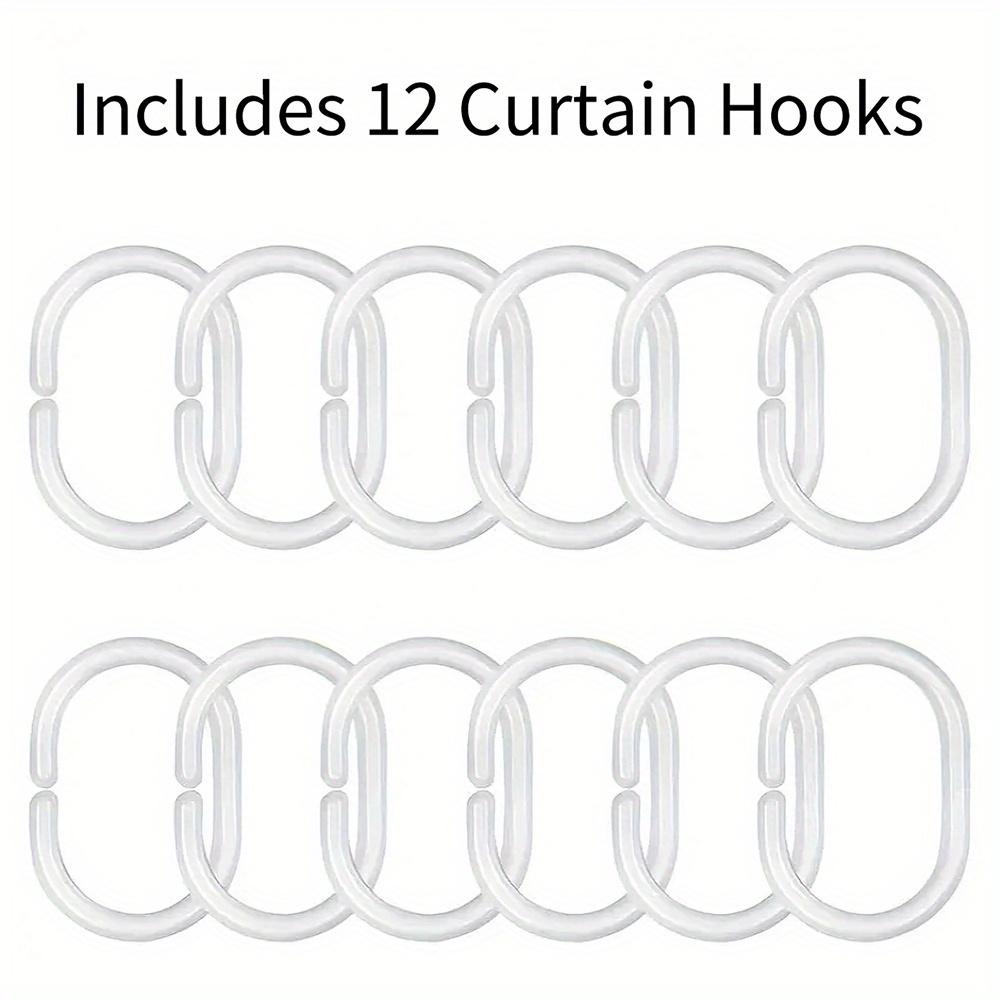 "1pc Daisy Print Shower Curtain - Polyester, Waterproof, 12 Hooks, Light Brown & White Daisies with Yellow Centers