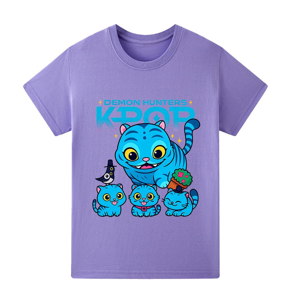 

A1234 Kids Boys Girls Derpy Kpop Rumi Zoey Mira Print Short Sleeves T-shirt 160cm