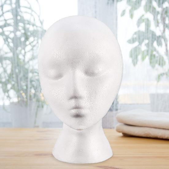 Foam Mannequin Head Reusable Head Model Mannequin Head Wig Holder Cap Display Stand