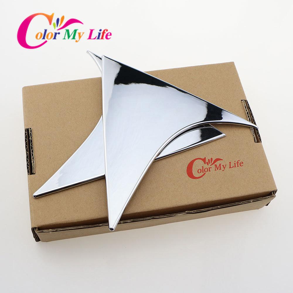 Rear Window Spoiler Cover for Hyundai Tucson 2015 2016 2017 2018 ABS Chrome Side Triangle Trim