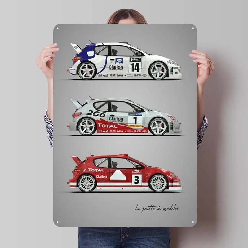 Peugeot Blechschild Autos Poster Retro Metallschild Plakette für Garagenwandkunst Dekoration Dekoration Wohnzimmer Heimdekorationen