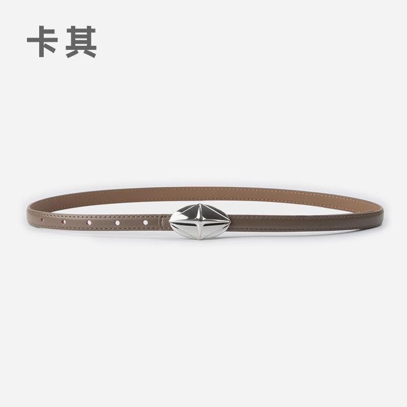 Leder Damen Feiner Gürtel Rindsleder Damen Einfacher Hong Kong Stil Mädchengürtel