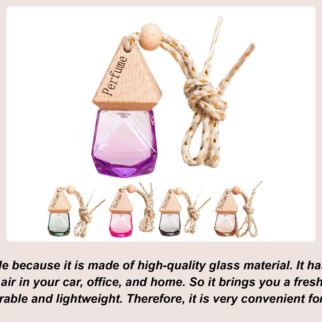 8ml Empty Car Diffuser Bottles Triangle Diamond Colorful Car Air Freshener Perfume Bottle Essential Oil Aromatherapy Fragrance