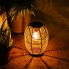 With Handle Yard Lantern Landscape Weave Wind Lamp Chinese Style Solar  Imitation  Lantern  Outdoor