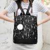 Yogodlns New Priniting Floral Backpack For Women Fashion Hairball Rucksack Large Capacity Student Bookbags Casual Travel Bag