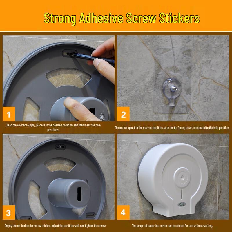 Wall-Mounted Bathroom Large Roll Tissue Holder