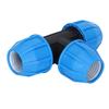 PE Plastic 40mm Tee Connector Water Pipe Fitting Connection Accessories