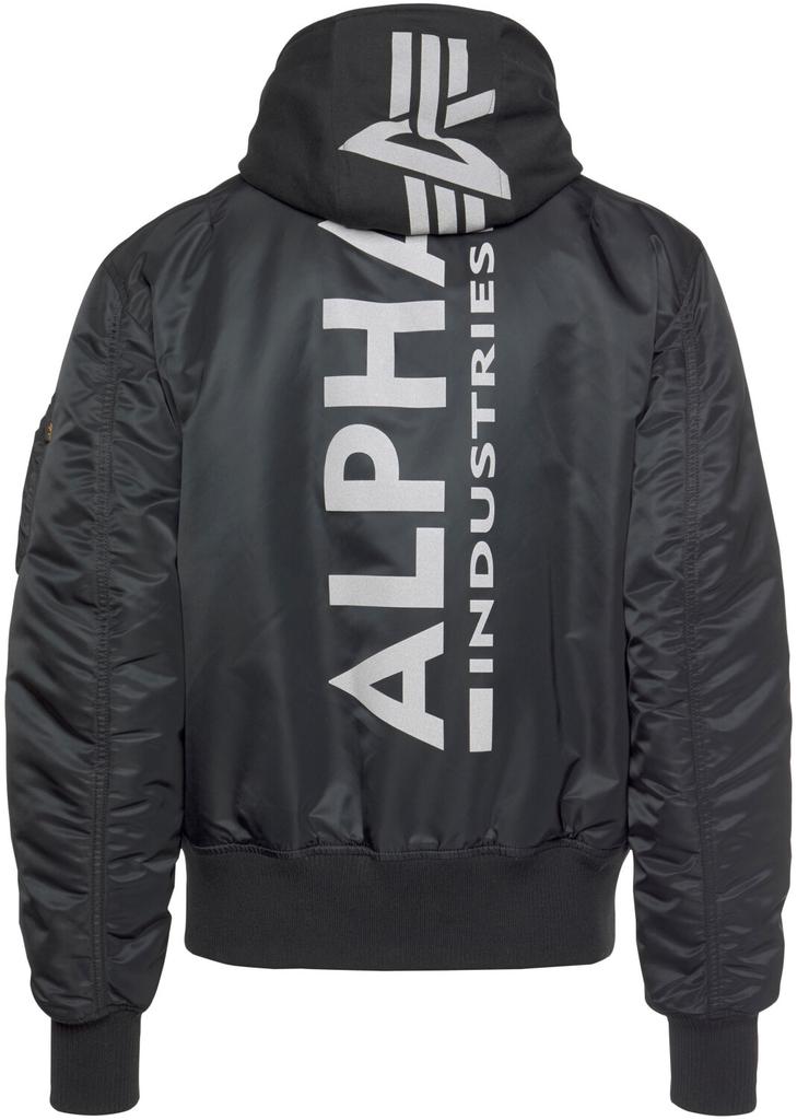 Winter Jacket Alpha Industries MA-1 ZH Back Print (128113) Black/reflective
