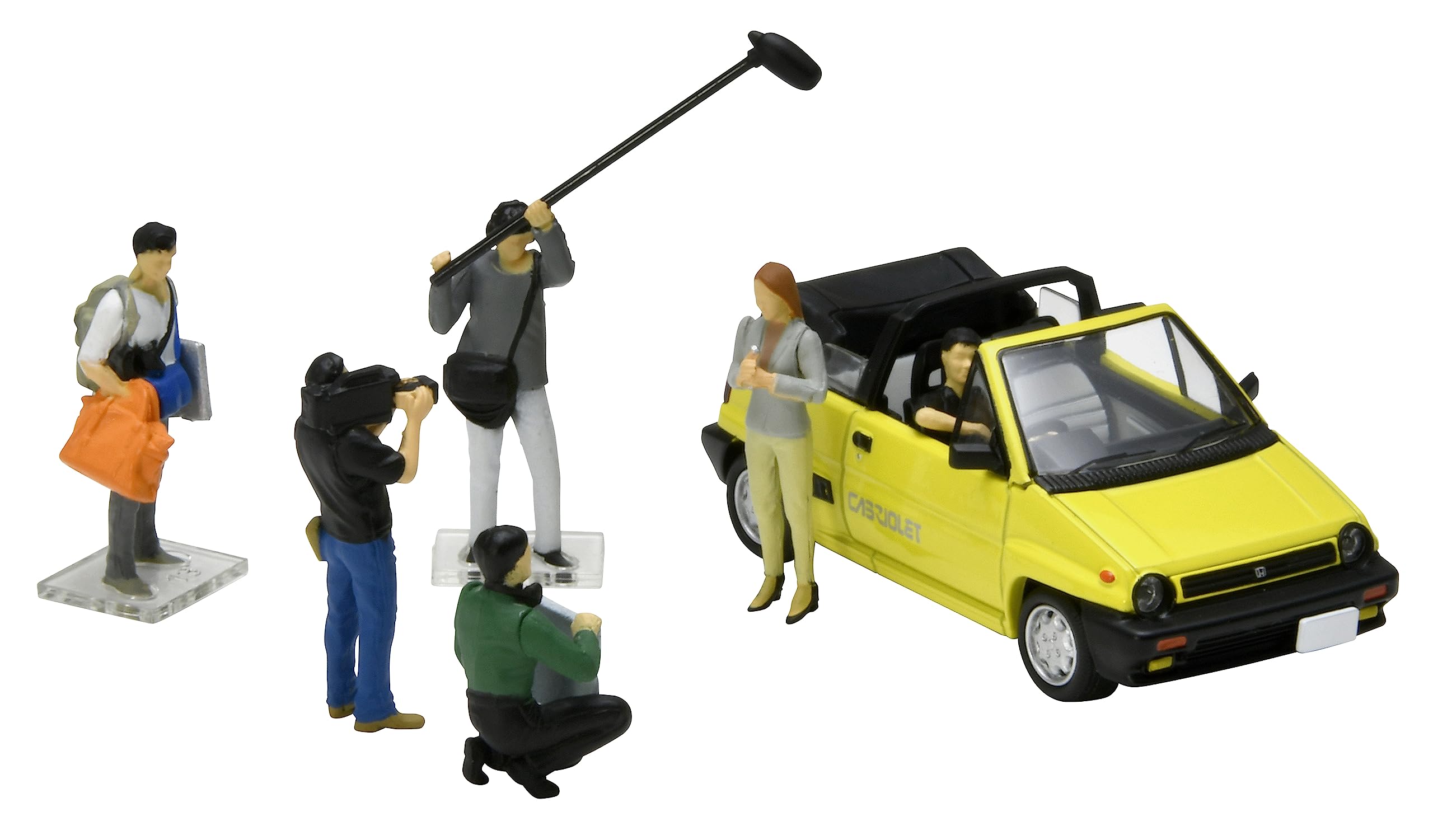 

TOMYTEC GeoColle 64 TV Crew 2 ABS Figures Accessories Partially Miniature Car Set 1/64 #CarSnap11b Resin/PVC & (Painted, Assembled) + Die-cast