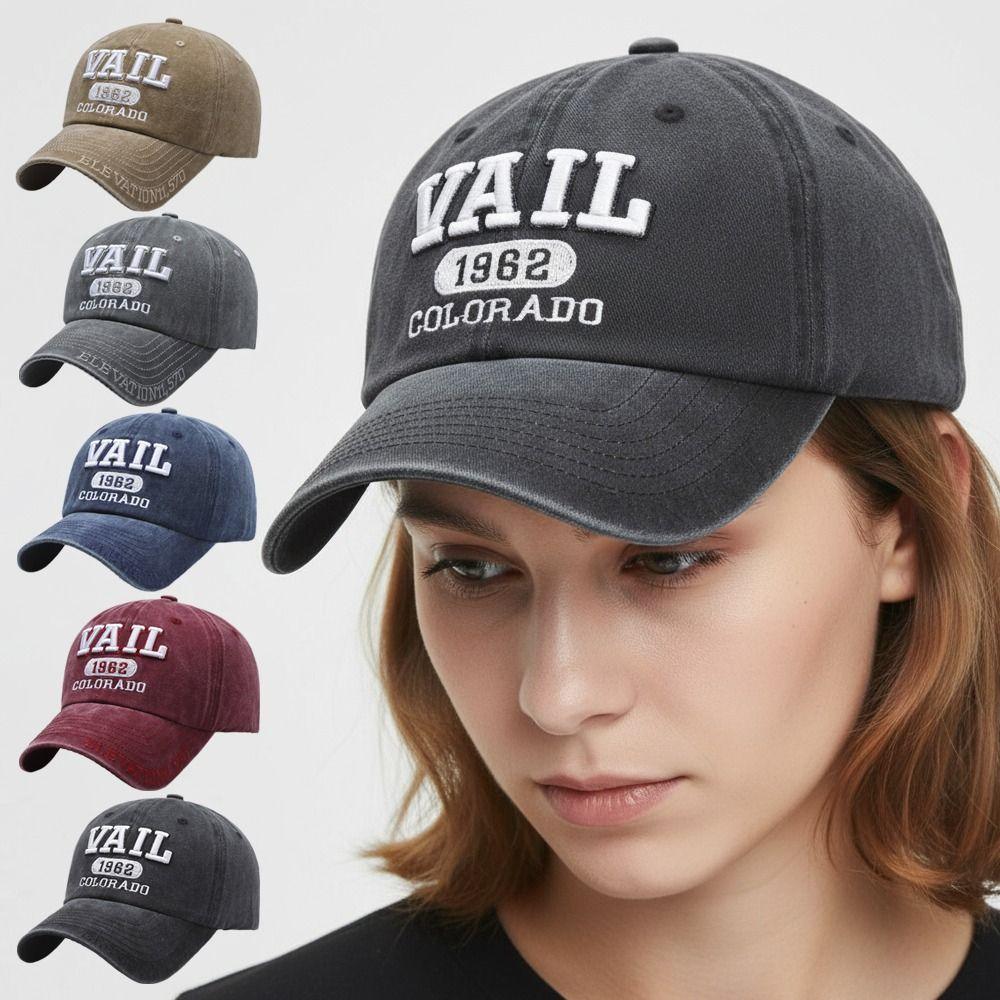 Colorado 1962 VAIL Embroidered Baseball Cap Washed Cotton Sun Hat For Man Women Unisex