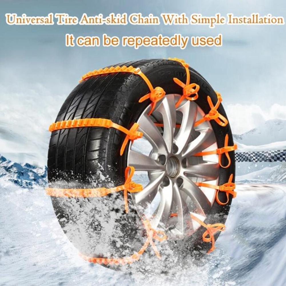 Coogel 2 Pcs Car Tire Anti-Skid Block,Emergency Snow Chain Car Vehicle Tire Anti-Skid Chain for Car Truck SUV Emergency Winter Driving