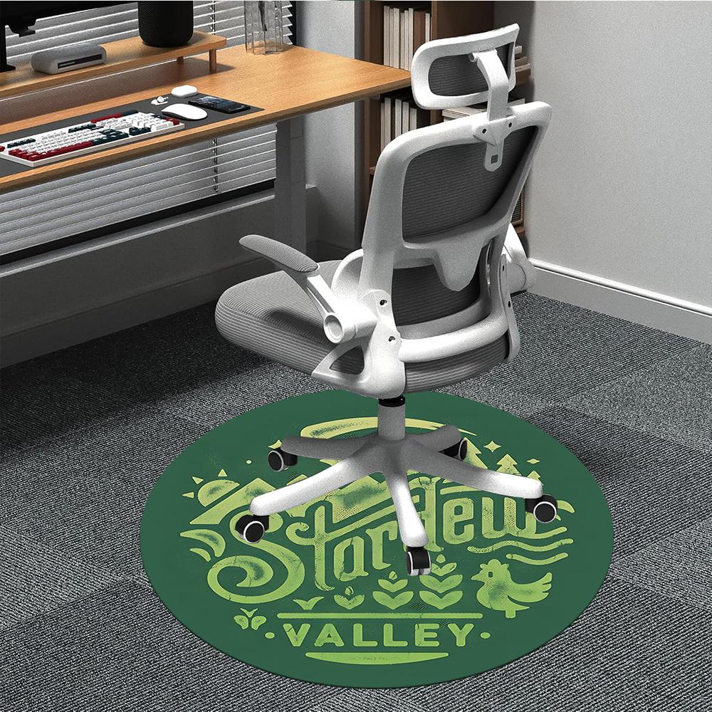 

1pc Stardew Valley Office Round Area Rug, Indoor Mat Suitable For Office, Under Office Chairs Bedroom Living Room Home Decor a0908153 80cm by 80cm