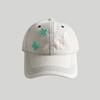 Korean Bowknot Flower Embroidery Baseball Caps Women Girl Cute Plum Outdoor Sun Visor Hats Adjustable Sports Peaked Cap