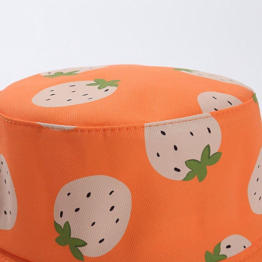 Fruit Pattern Sun Cap Cotton Panama Hat New Beach Cap Girls Boys