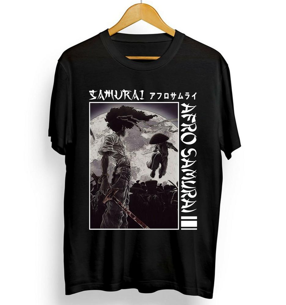 

Afro Samurai Under Sun Japanese best Manga Otaku Sword Warrior Unisex T-Shirt 2XL