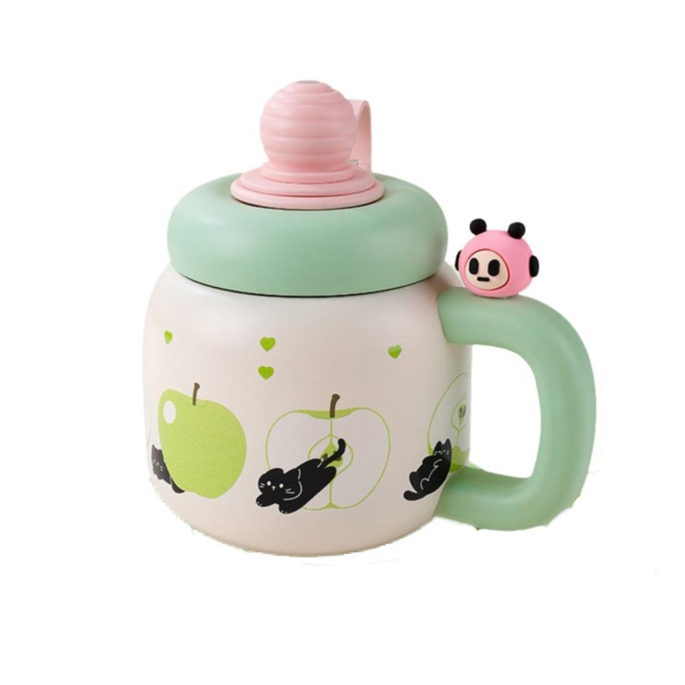 

Leak Proof Thermal Water Bottle with Straw Stainless Steel Insulated Cup Straw Bottle Office Use Style 4