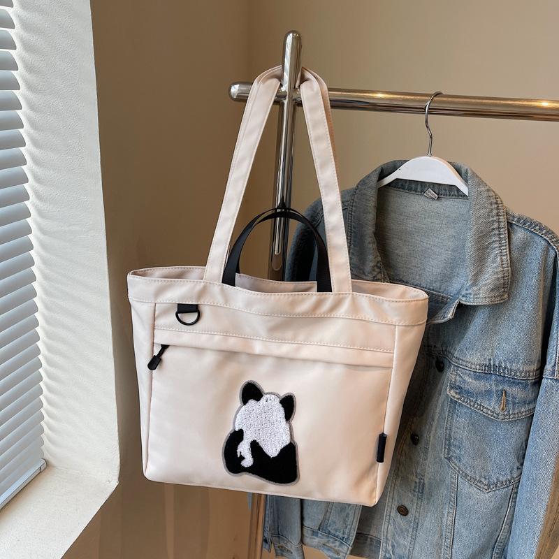 Casual large-capacity shoulder bag women's new fashion handheld cloth bag versatile class tote bag