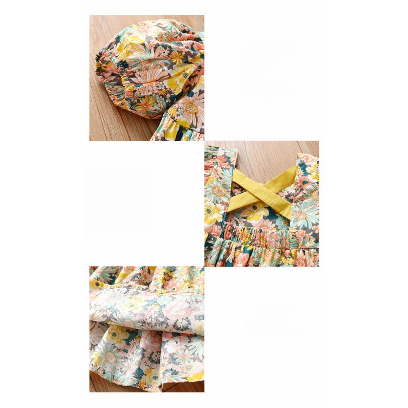 Girls' Princess Dress Summer New Style Baby Children'S Dress Fashionable Cute Floral Dress