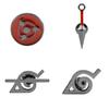 Naruto Kersenhout Legering Badge Met Reliëf Rinnegan Voor Anime Fans