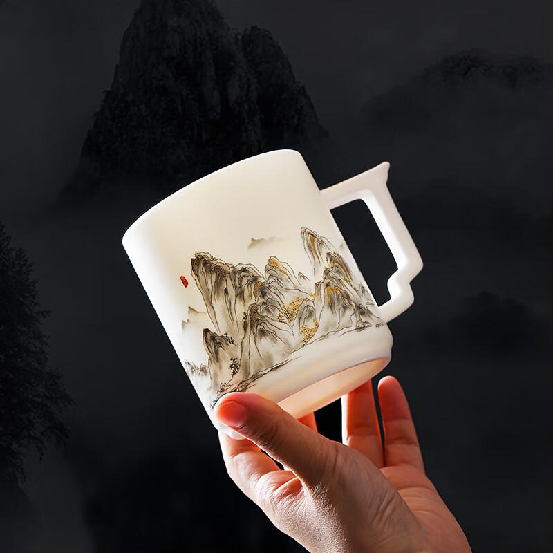 Chaxun Qianli Jiangshan Ceramic Tea Infuser Mug