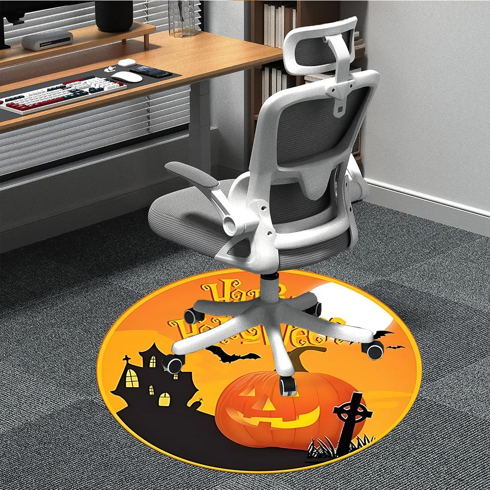 

1pc Halloween Pumpkin Chair Carpet for Office, Soft Flannel Throw Mat, Perfect for Office,Holiday Party Decoration Choice yy251113197 80cm by 80cm