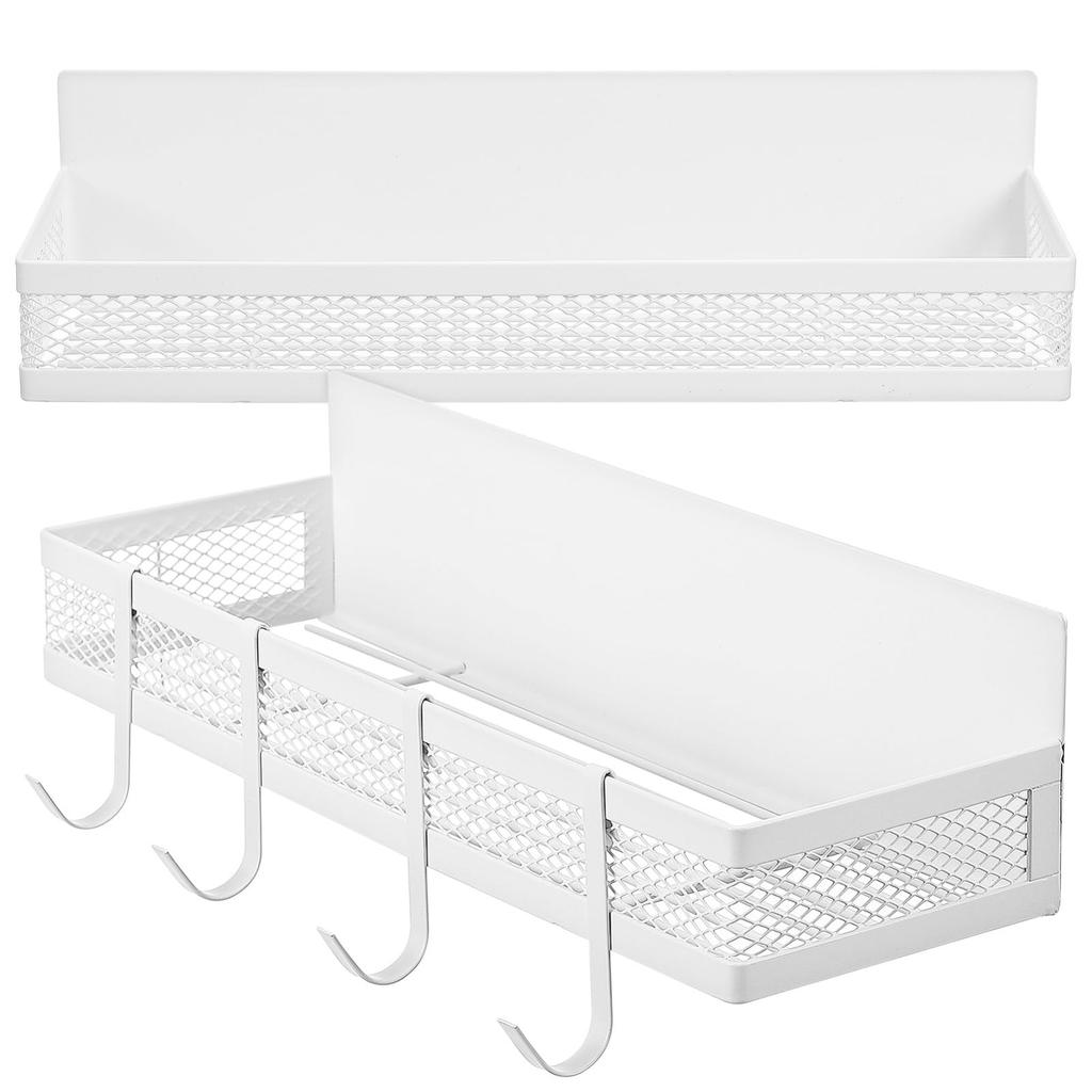 DOITOOL Bathroom Magnetic Bath 2 Bath with Storage No Drilling Set of Rack, Storage, Drainer, Tier, Rack, Hooks, Bathroom, Washroom, Kitchen, Rack,