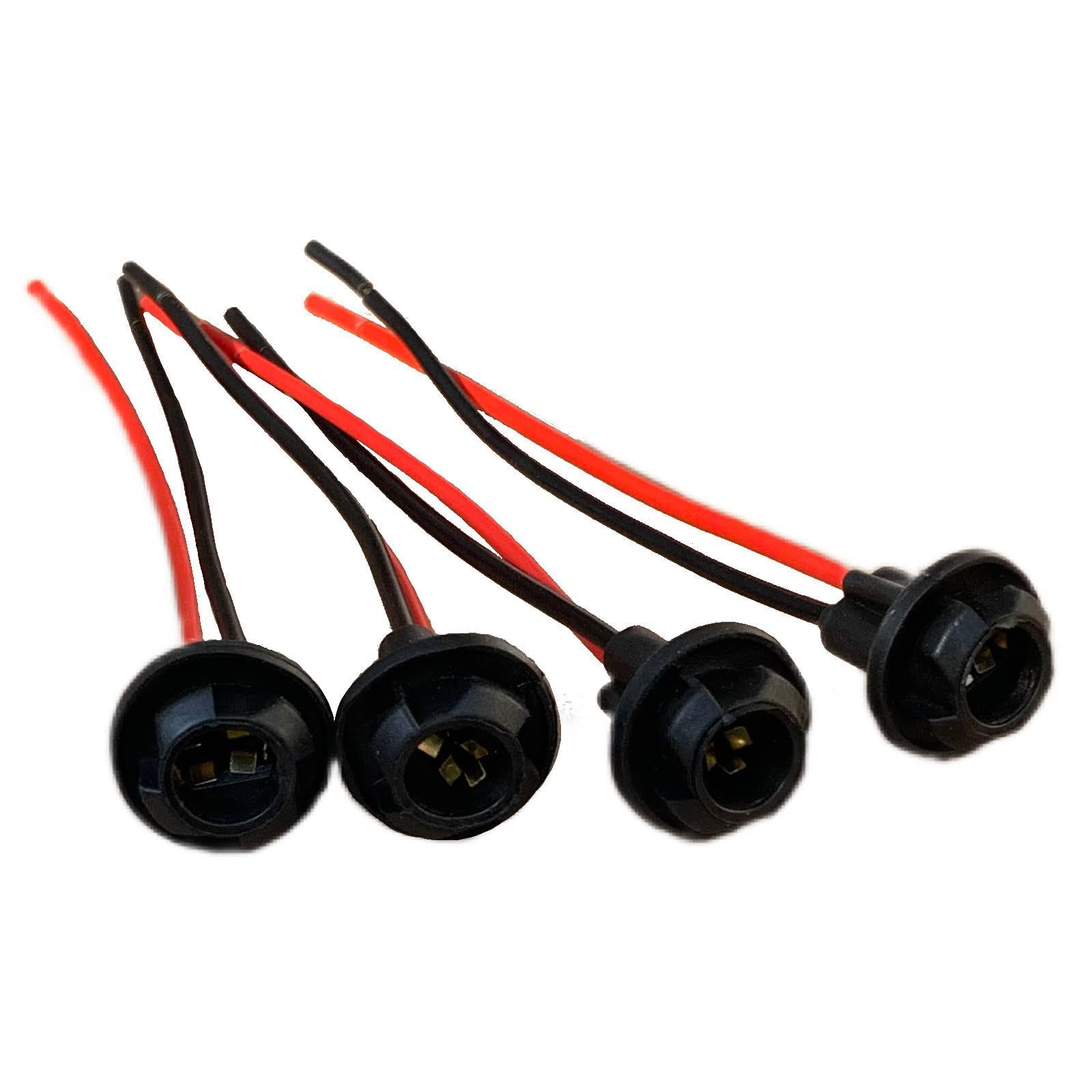 

Roost Light Socket Car Bulb Socket Wire Harness Set (Bulb Socket T10, Set of 4) чорний
