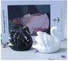 Modern Minimalist Black and White Couple Swan Home Accessories Decorative Figurines Ceramic Knickknacks Wedding Gifts Ornaments