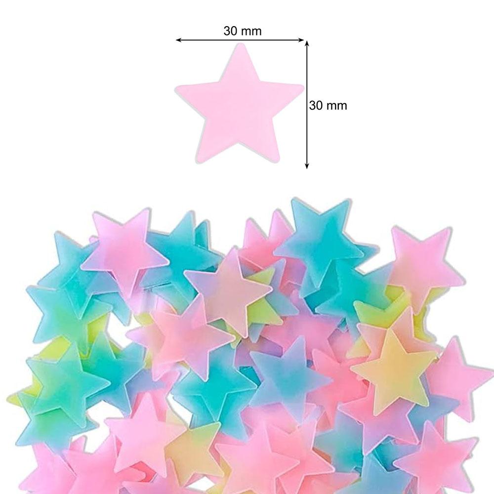 10/25pcs Luminous stars sticker resin material for Ceiling Decorations Wall Stickers Murals Decals Home Art Bedroom Nightstand
