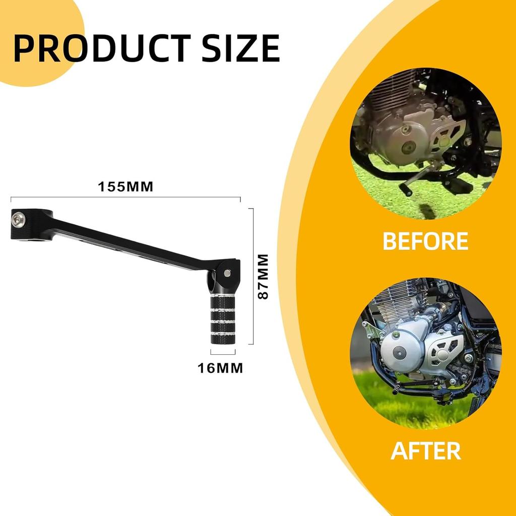 Dirt Bike Gear Shifter for XR150L,CNC Motorcycle Shift Lever for XR 150L - Black