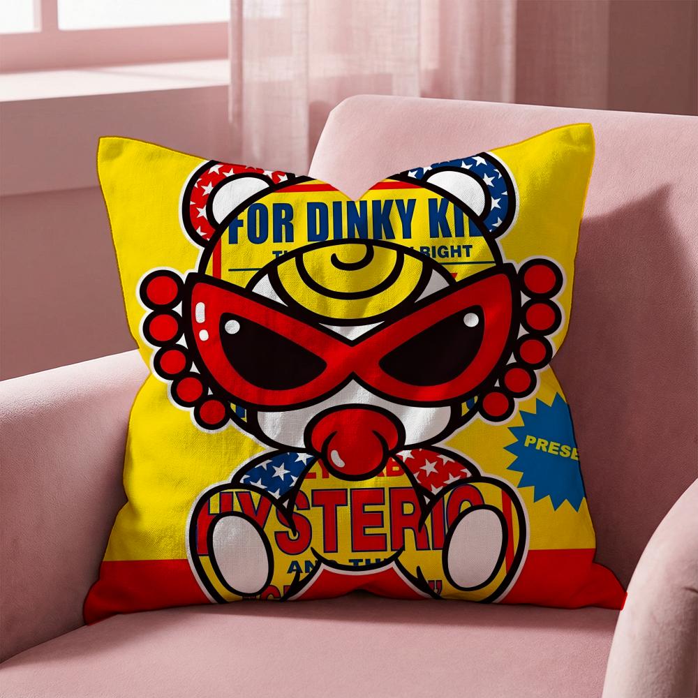 Fashion H-Hysteric-M-MiniS Cushion Cover Multi-Scene Pillow Cover for Home & Car - Reversible, Soft & Durable for Daily Use