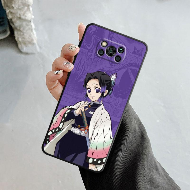 Case For Xiaomi Poco X3 Nfc X4pro M3 C40 For Mi 12 11 10 10t 8 Note10 Lite 11ultra 11t Pro F1 Cartoon Anime Demon Slayer Nezuko