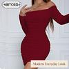 Moda damă vară primăvară culoare uni imprimeu mânecă lungă rochii casual