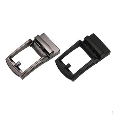 2x Mens Automatic Belt Buckle Polished Business Ratchet Leather Buckles