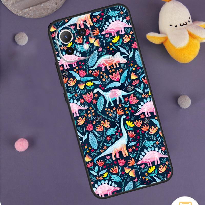 Cute Dino Dinosaur Case For Xiaomi 14 15 Ultra 13T 14T 15T 17 Pro Max POCO F5 F6 F7 X5 X6 X7 Pro F8 Ultra Cover