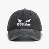 Modna Czapka THE DOGFATHER Jamnik Jamnik Baseballówka Zabawna Wypłukana Zniszczona Dżinsowa Czapka Baseballowa Regulowana Snapback
