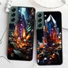 Natural Crystal Diamonds Phone Case For Samsung Galaxy S22 S25 Ultra S21 S10 Plus S26 Edge S20 S23 S24 FE Cover Silicone Sof