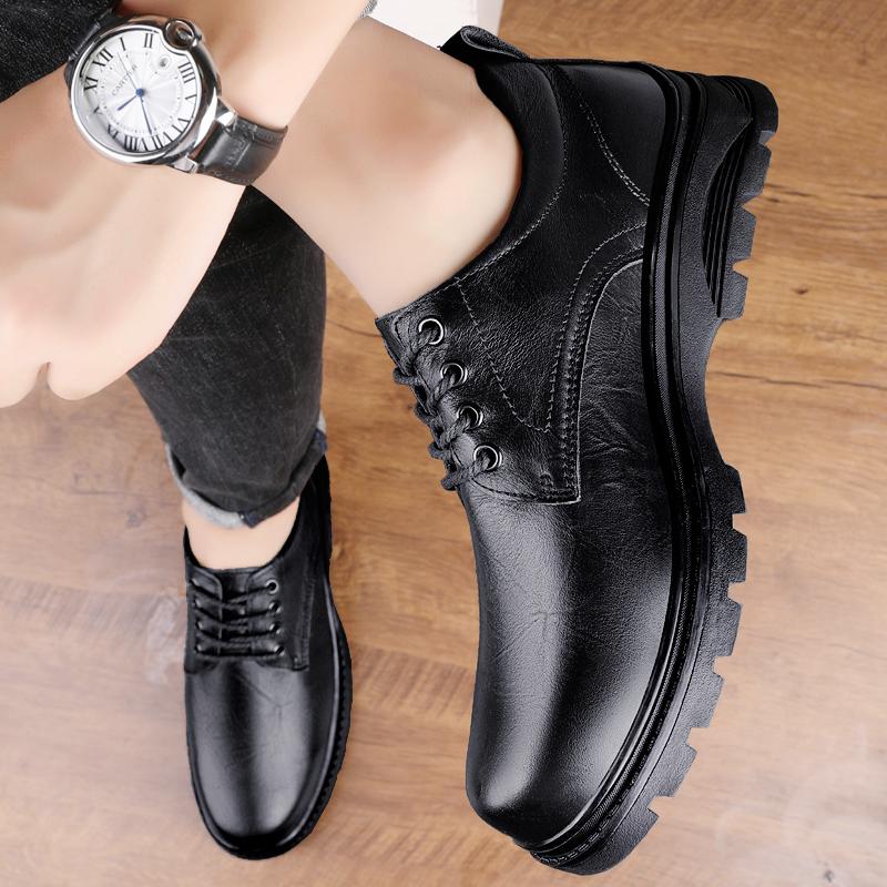 Fashion Classic Business Men's Shoes Retro Gentleman Style Formal Party Office Outdoor Plus Size thick soled genuine leather shoes