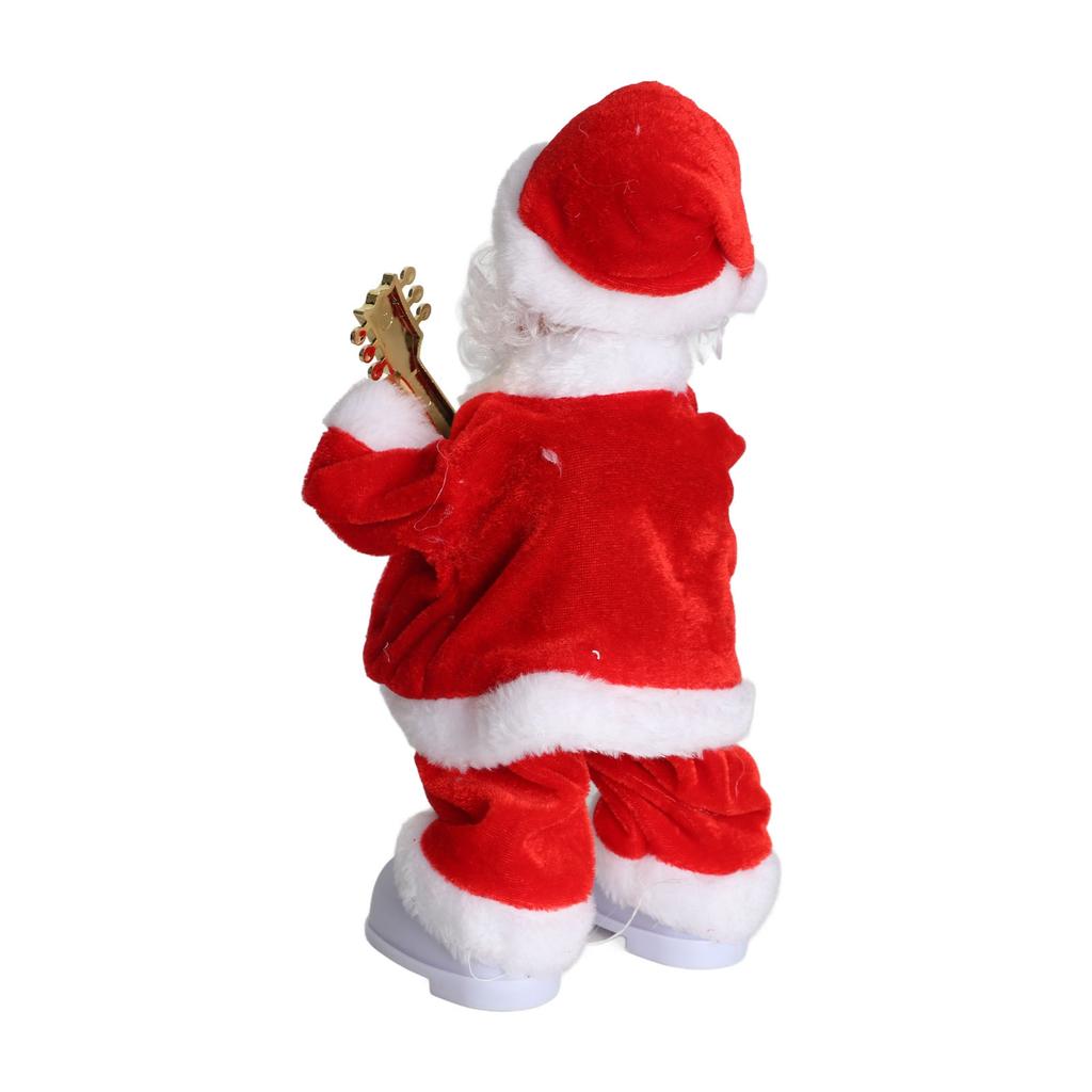 Velho a Tocar Guitarra Ornamento Música Velho a Balançar Ornamento de Natal Operado a Bateria Ornamento de Natal