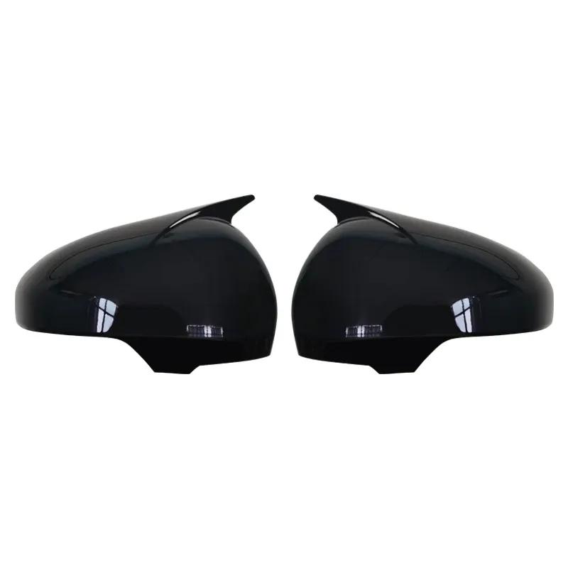 Rearview Side Mirror Cover Wing Cap Exterior Door Rear View Case Trim Carbon Fiber Look Black For Toyota Mark X Reiz 2010-2017