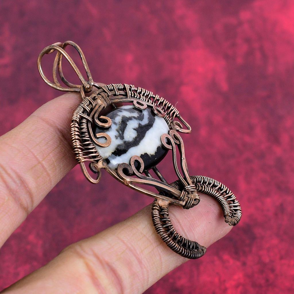 White buffalo turquoise pendant copper wire wrapped pendant antique copper jewelry tortoise gemstone pendant gifts for wife handmade pendant