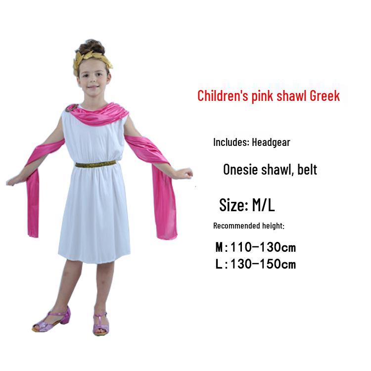 Dětský egyptský a řecký bojovník kostým: Faraon, Kleopatra, Princ, Princezna, Oblečení římské bohyně