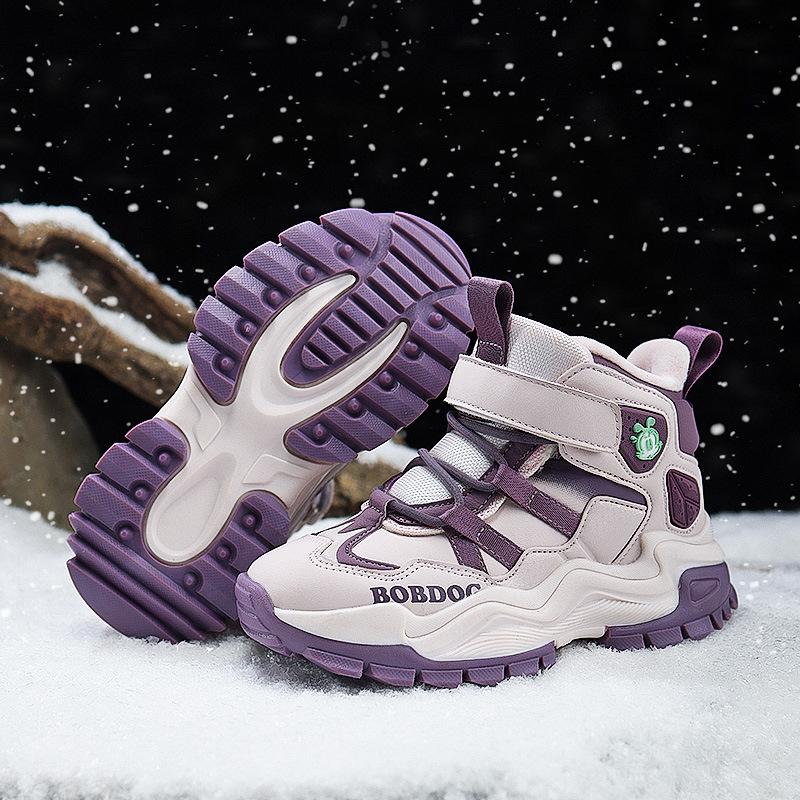 

Fleece children s cotton shoes to keep warm Winter 2025 women s sports shoes men s Northeast cotton shoes new big Babu beans medium and old children 30