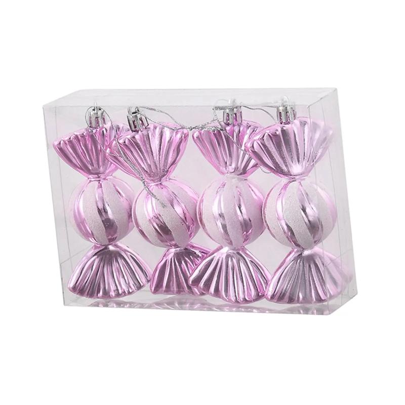 4 Pcs Christmas Candy Pendant Decoration Lovely Christmas Tree Ornaments For Celebration Birthday New Year Indoor Holiday