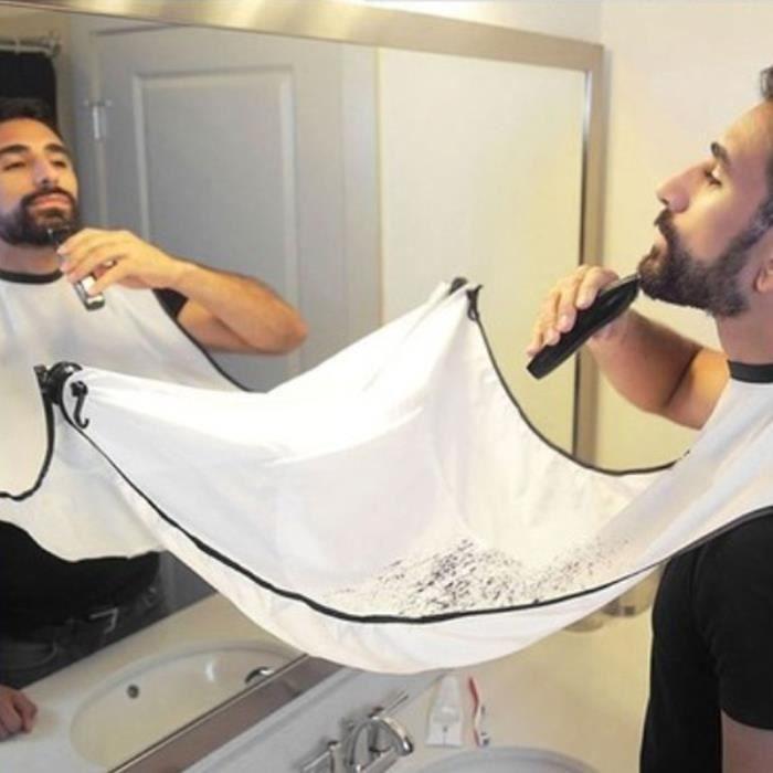 120 * 80CM Rasage Écharpe Colorant Libération Barber Haircut Barbe Tablier Wai Tissu Barbe Garniture Catcher Étanche Portable Blanc