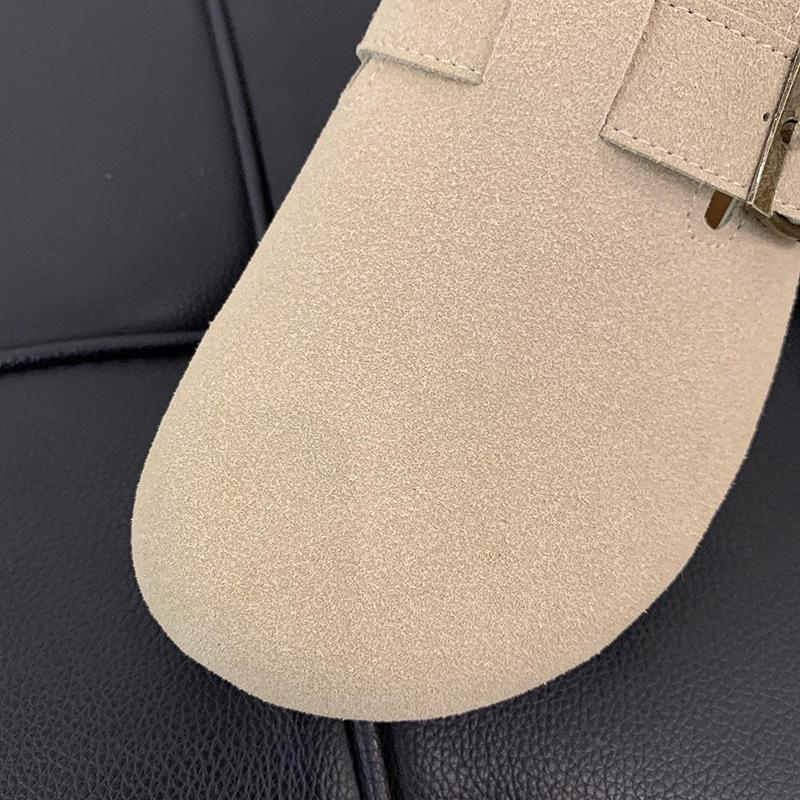 Zhike~ Platform-soled Boken shoes women's spring 2025 new baotou half slippers outer wear height-increasing muffin shoes