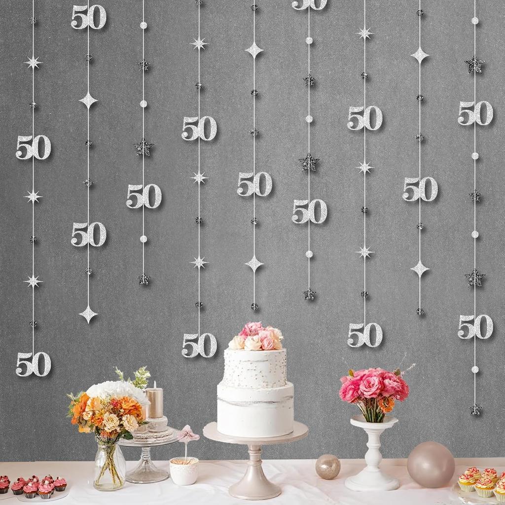 KatchOn, Rose Gold 30th Birthday Decorations - 9 String Hanging Garland, 6 Feet | No DIY 30 Years Party Hanging Streamer | Dirty 30 Birthday