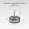 Magnetic Mosquito-repellent Incense Box Stainless Steel Outdoor Windproof Hollowed Multi-functional